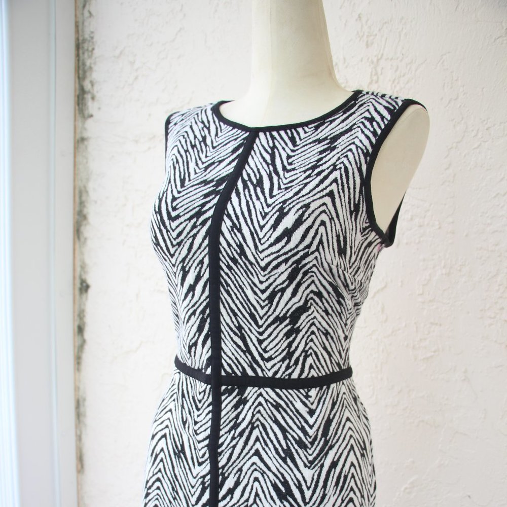 Ann Taylor Black + White Knitted Dress